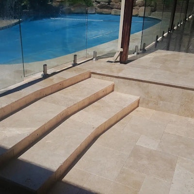 Roma Travertine French Pattern Paving and Capping