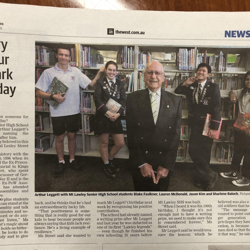 'The West' newspaper article - Monday, 27 August 2018