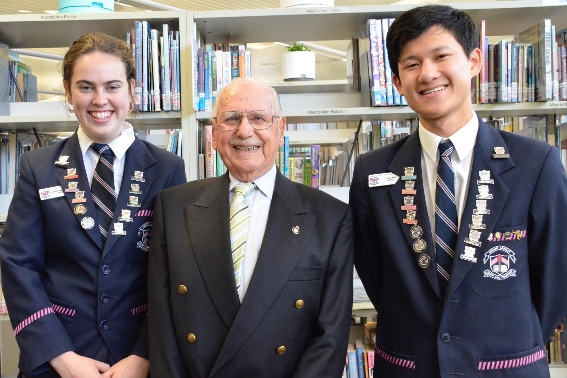 With Head Boy and Head Girl