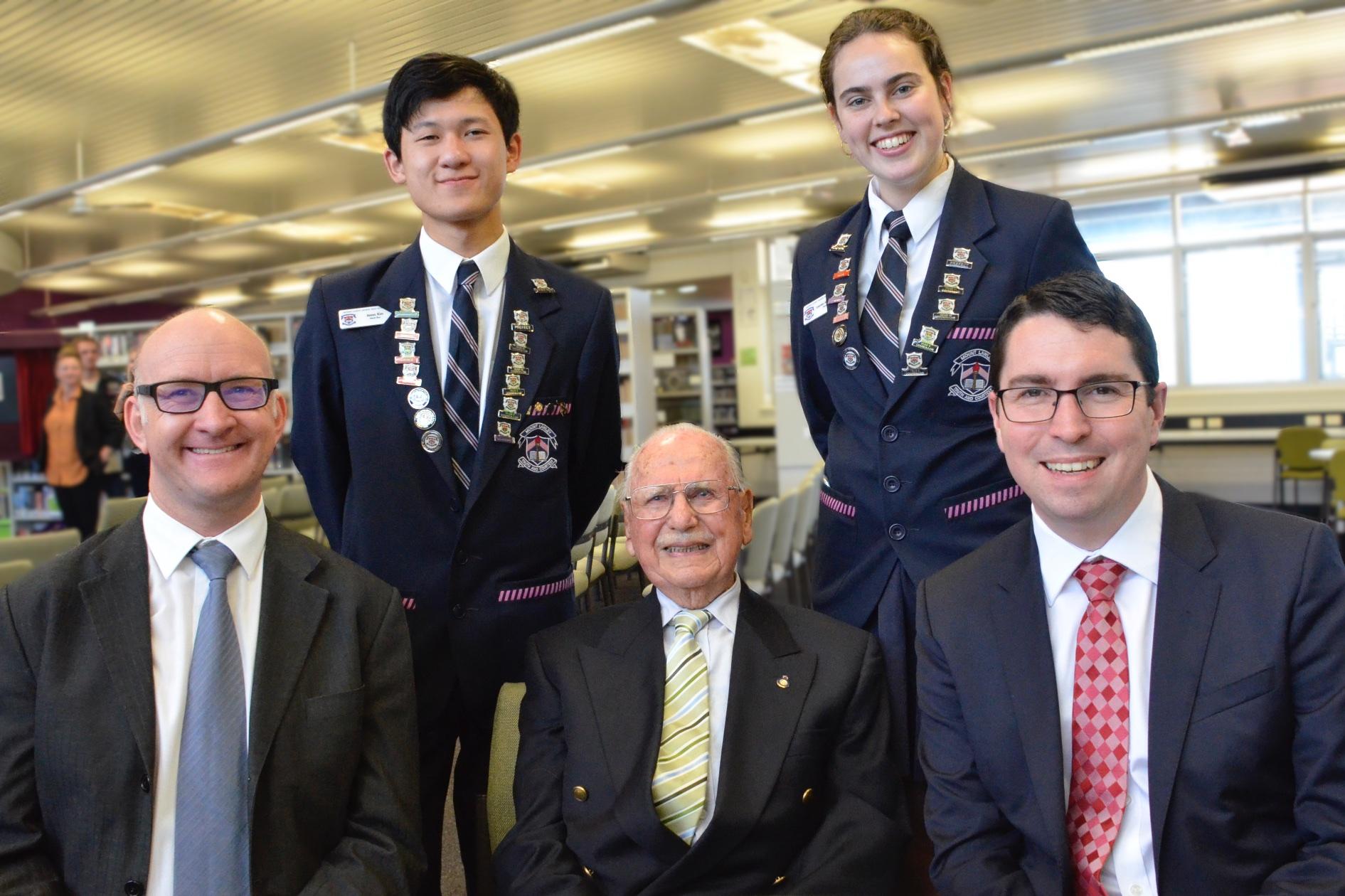 Head boy Jason and Head Girl Lauren back row