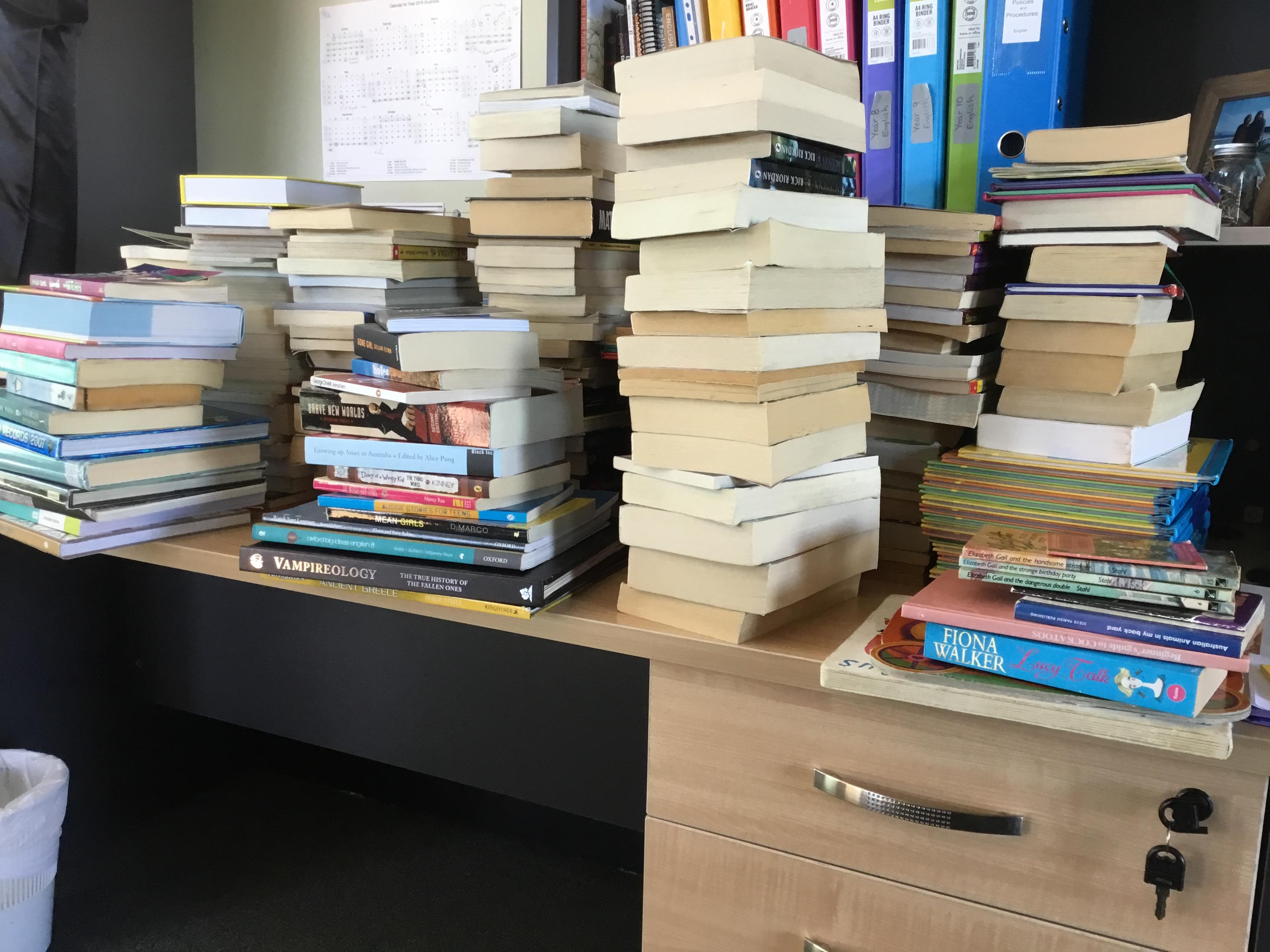 Book drive donations