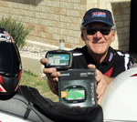 Black Dog Ride Raffle Winner Jake with his Garmin GPS Unit