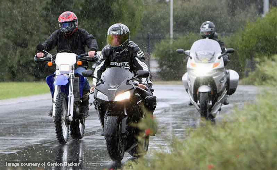 Black Dog Ride around Australia Les James' sons and Steve Andrews ride into Busselton
