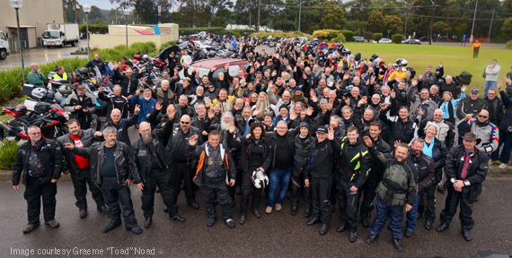 Black Dog Ride Departing Bateau Bay for around Australia