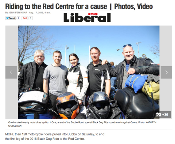 NSW Black Dog Riders Arrive in Dubbo!