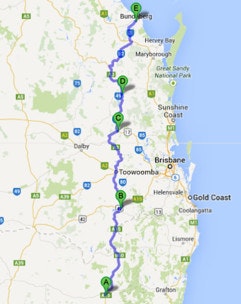 Black Dog Ride Around Australia Day 2 Itinerary