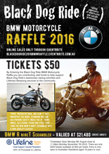 Black Dog Ride's 2016 BMW Raffle Poster Preview