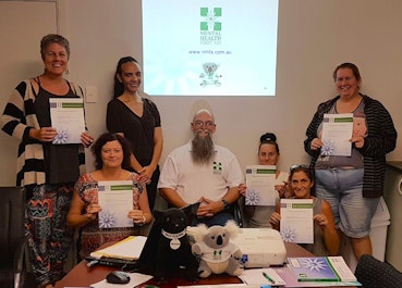 Black Dog Ride's First Aboriginal Mental Health First Aid Instructor Adair Williamson's first class