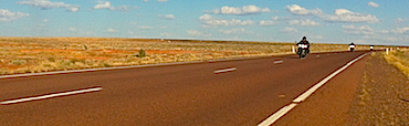 Black Dog Riders outside Coober Pedy