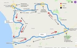 Geraldton 1 Dayer 2018 Route