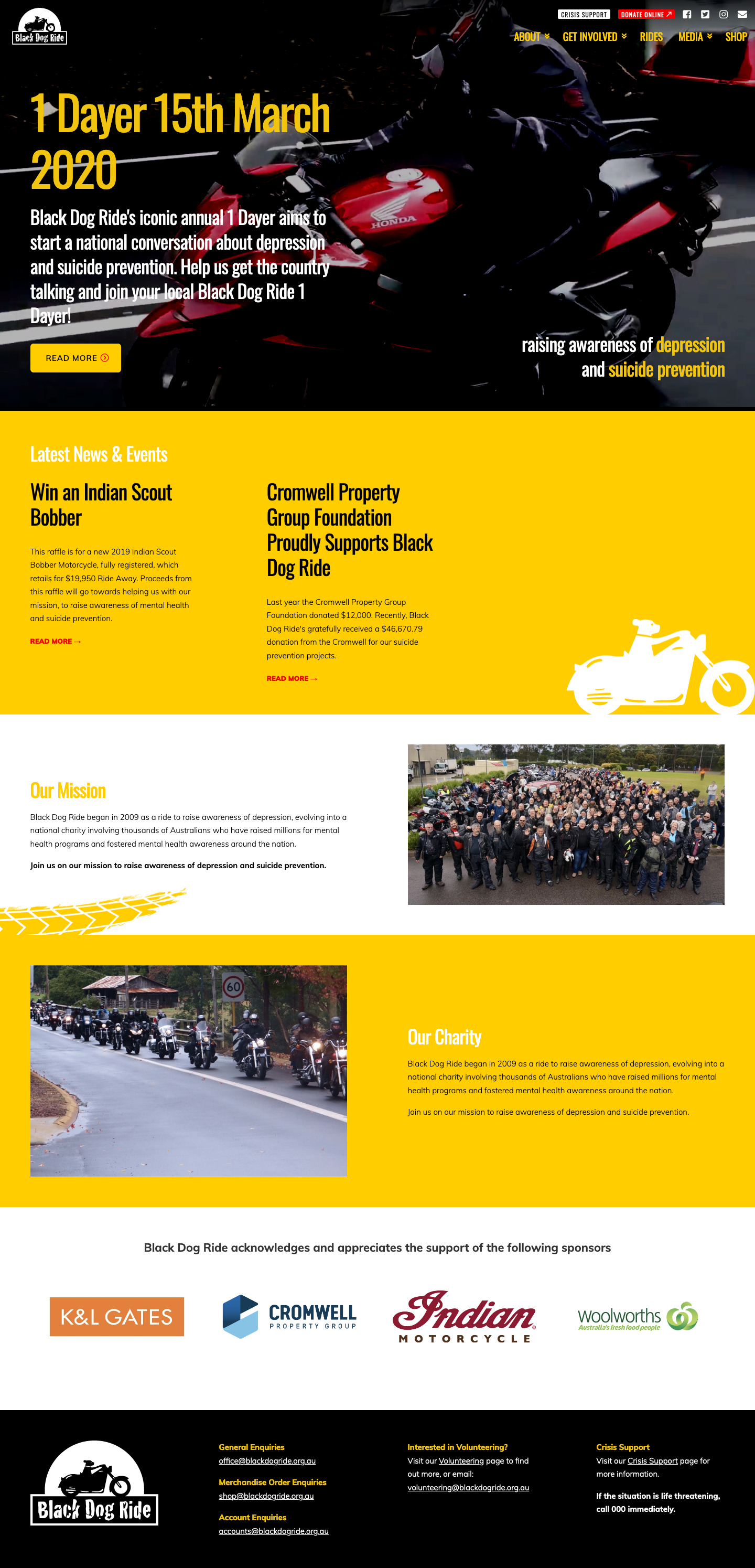 Black Dog Ride Homepage