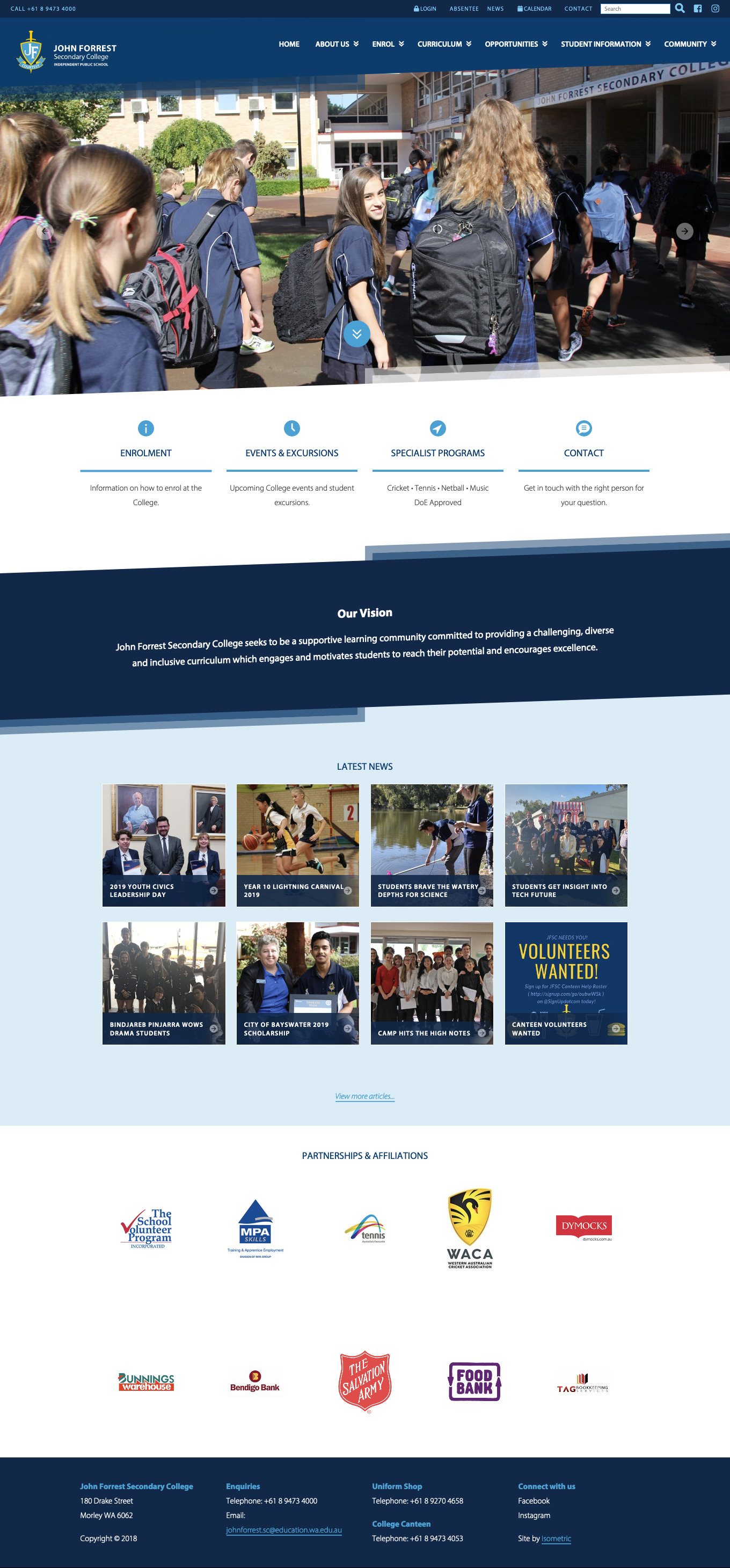 John Forrest Secondary College Home Page