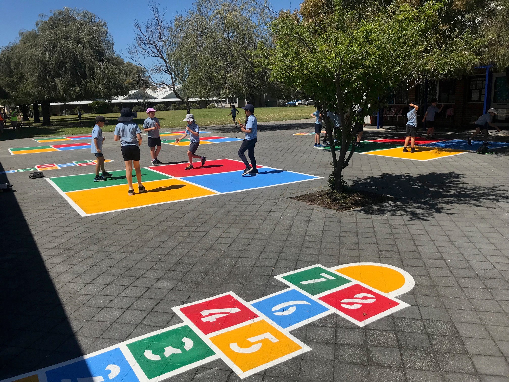 New playground markings