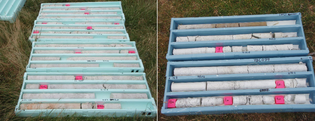 Drill core from diamond drilling