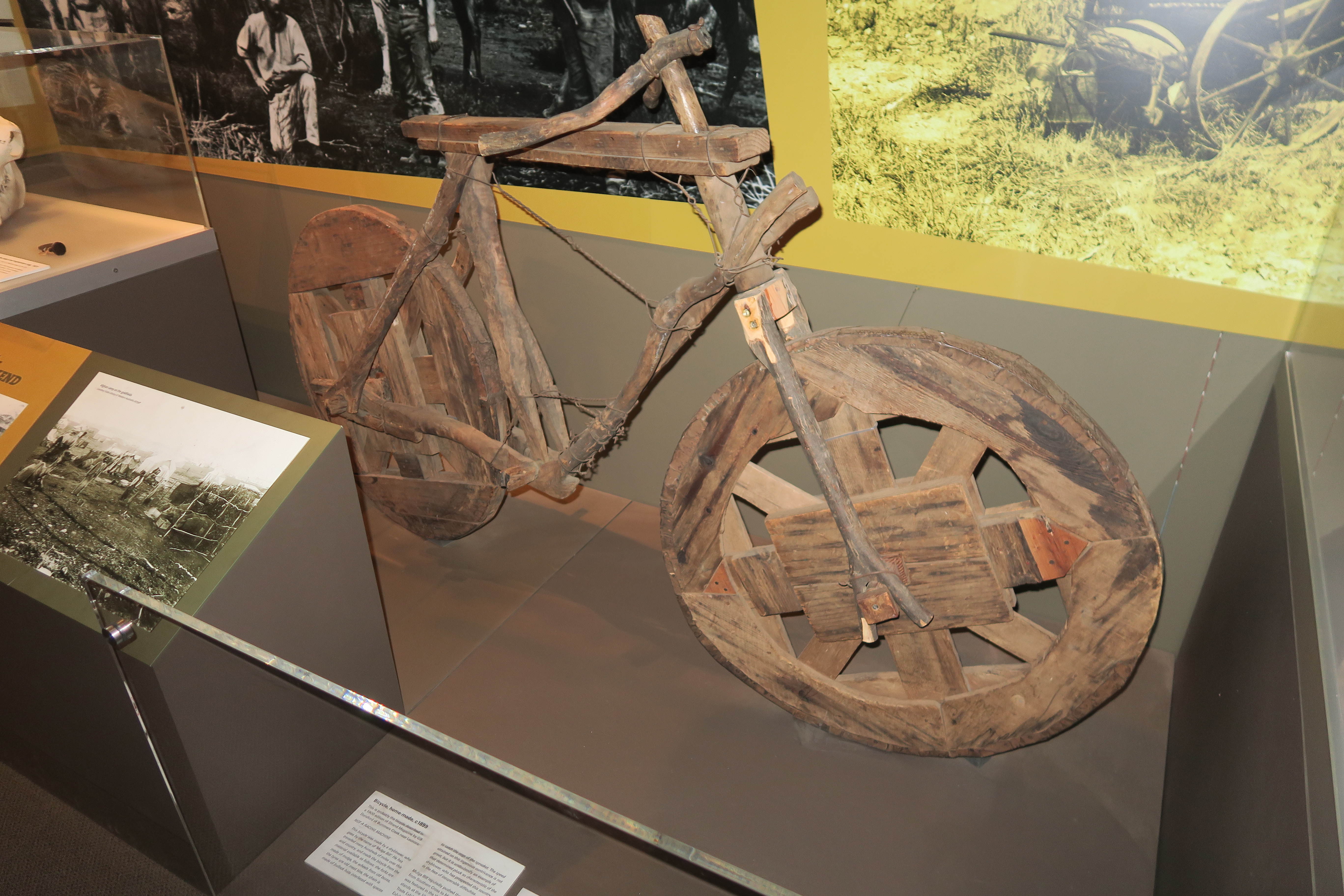 Home made bicycle from 1899, Kalgoorlie Museum