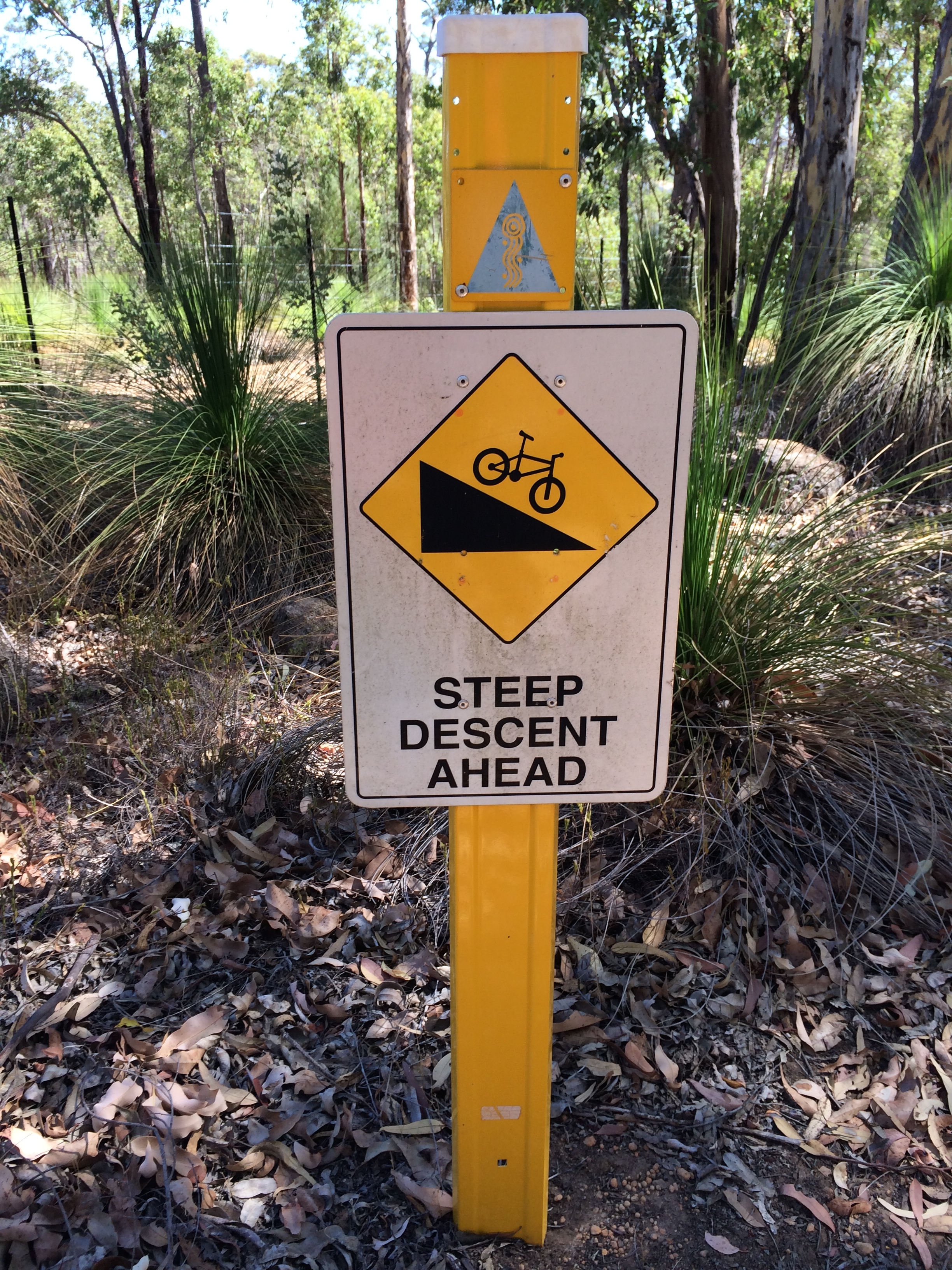 Sign At the top of the hill….