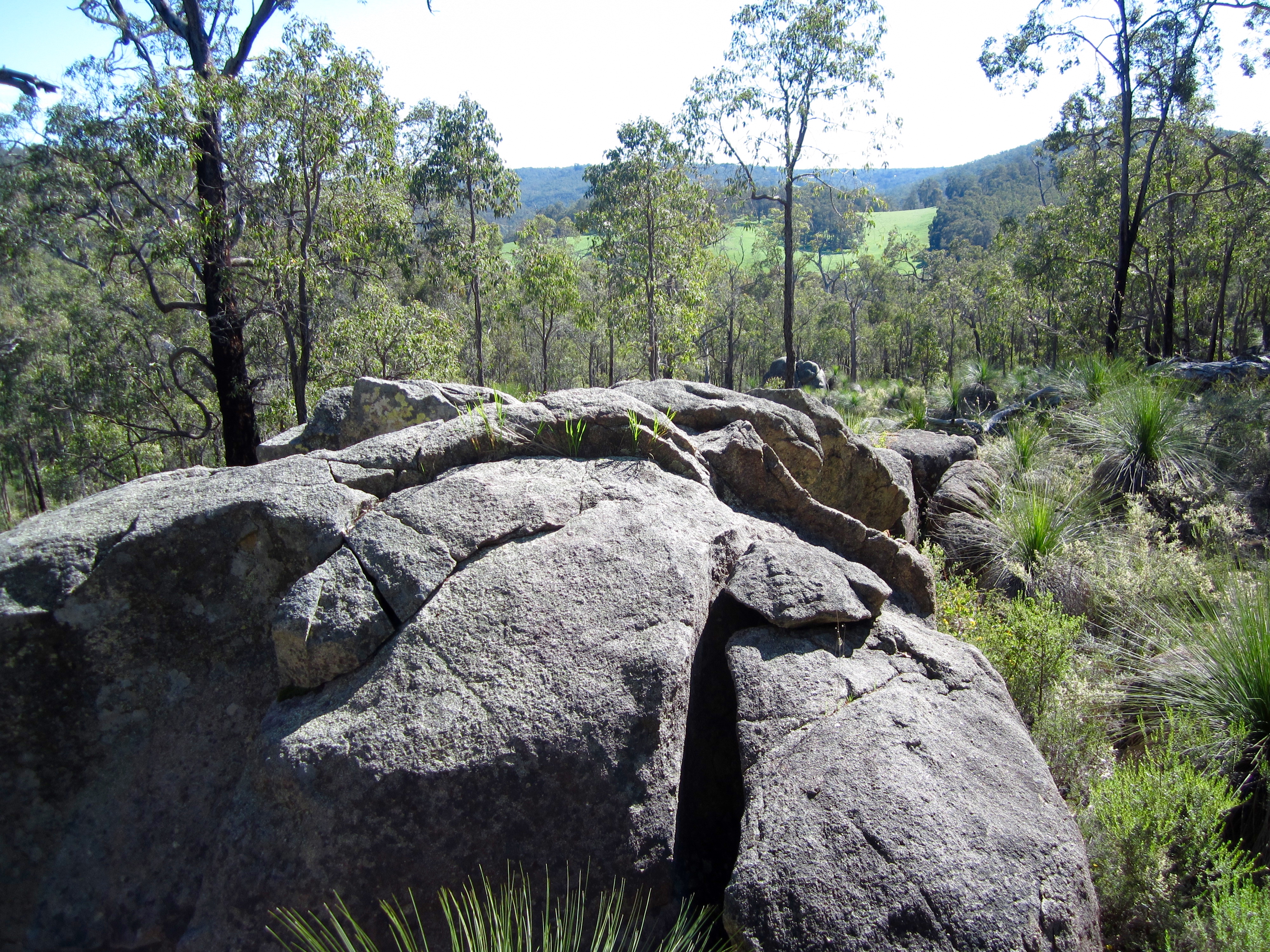 Boulder and view near Helena River