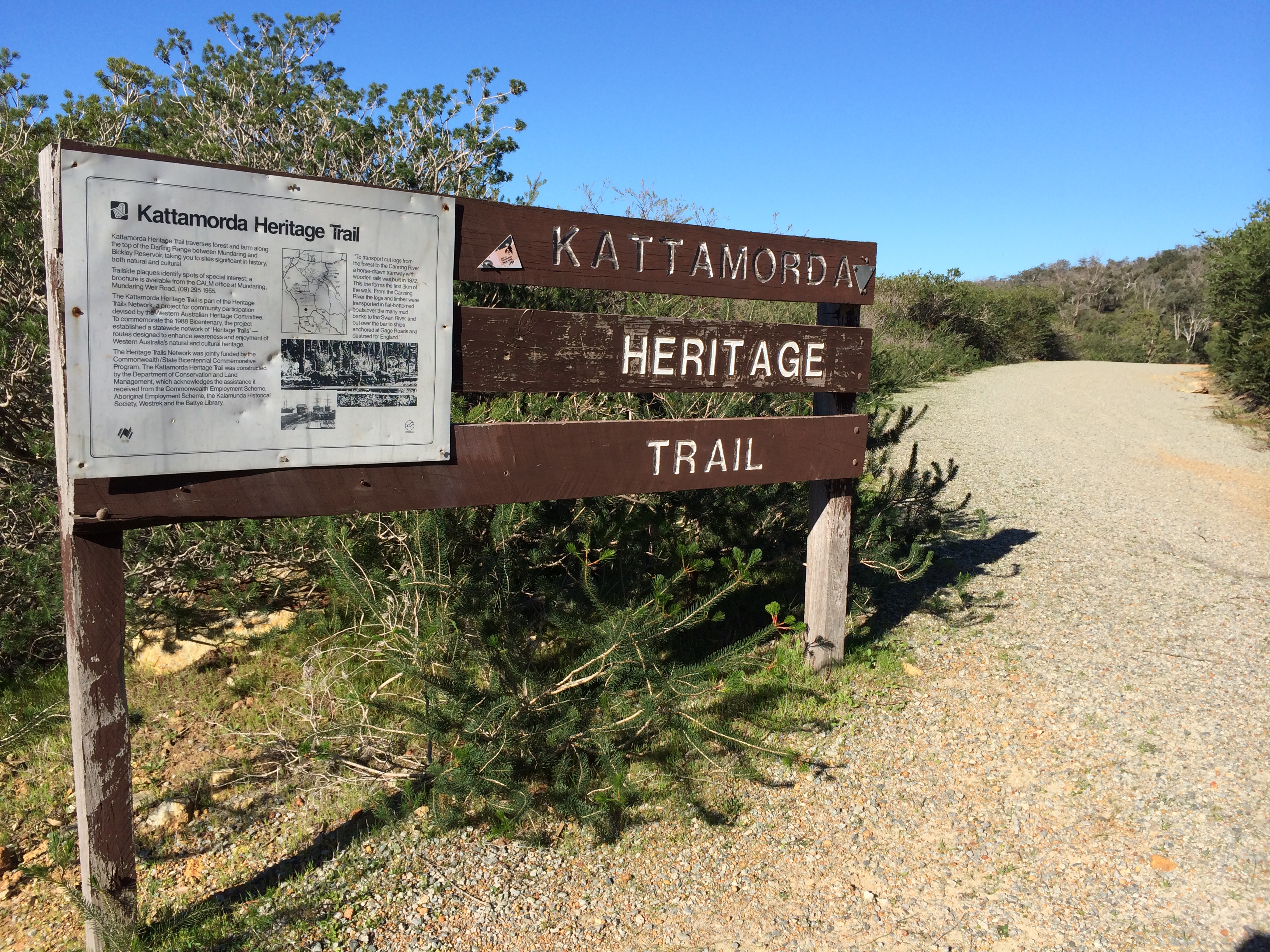 Kattamorda Heritage Trail sign