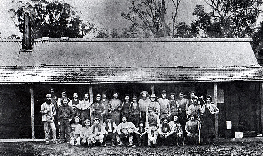 Whites Mill workers Mt Helena 1885