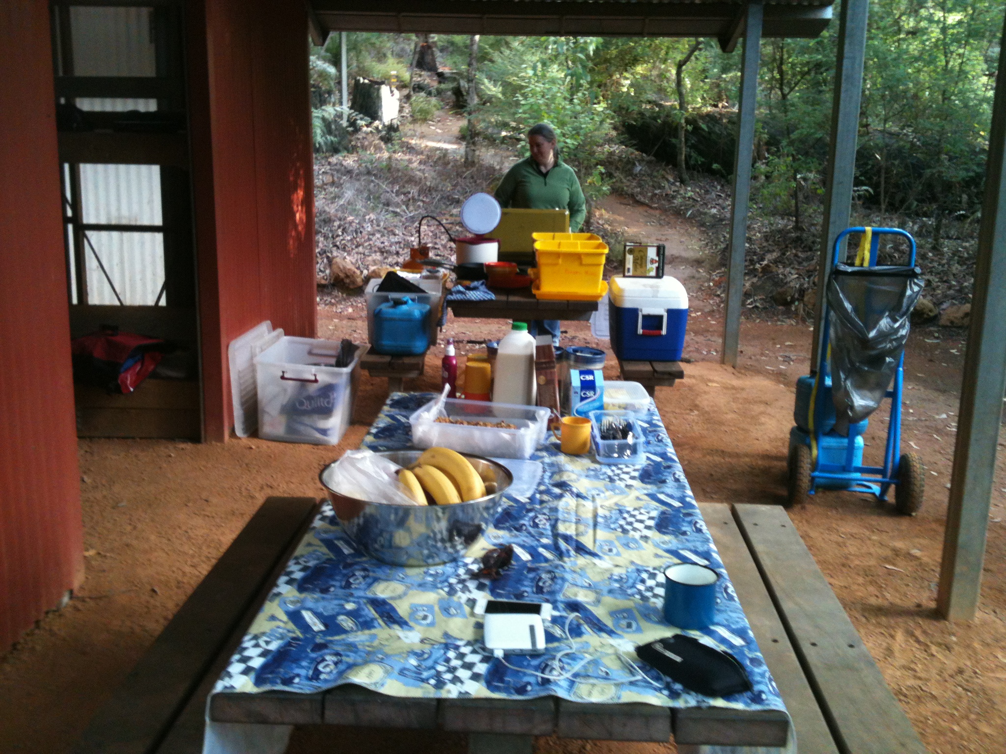 Don't forget the table cloth!!! Bidjar Hut