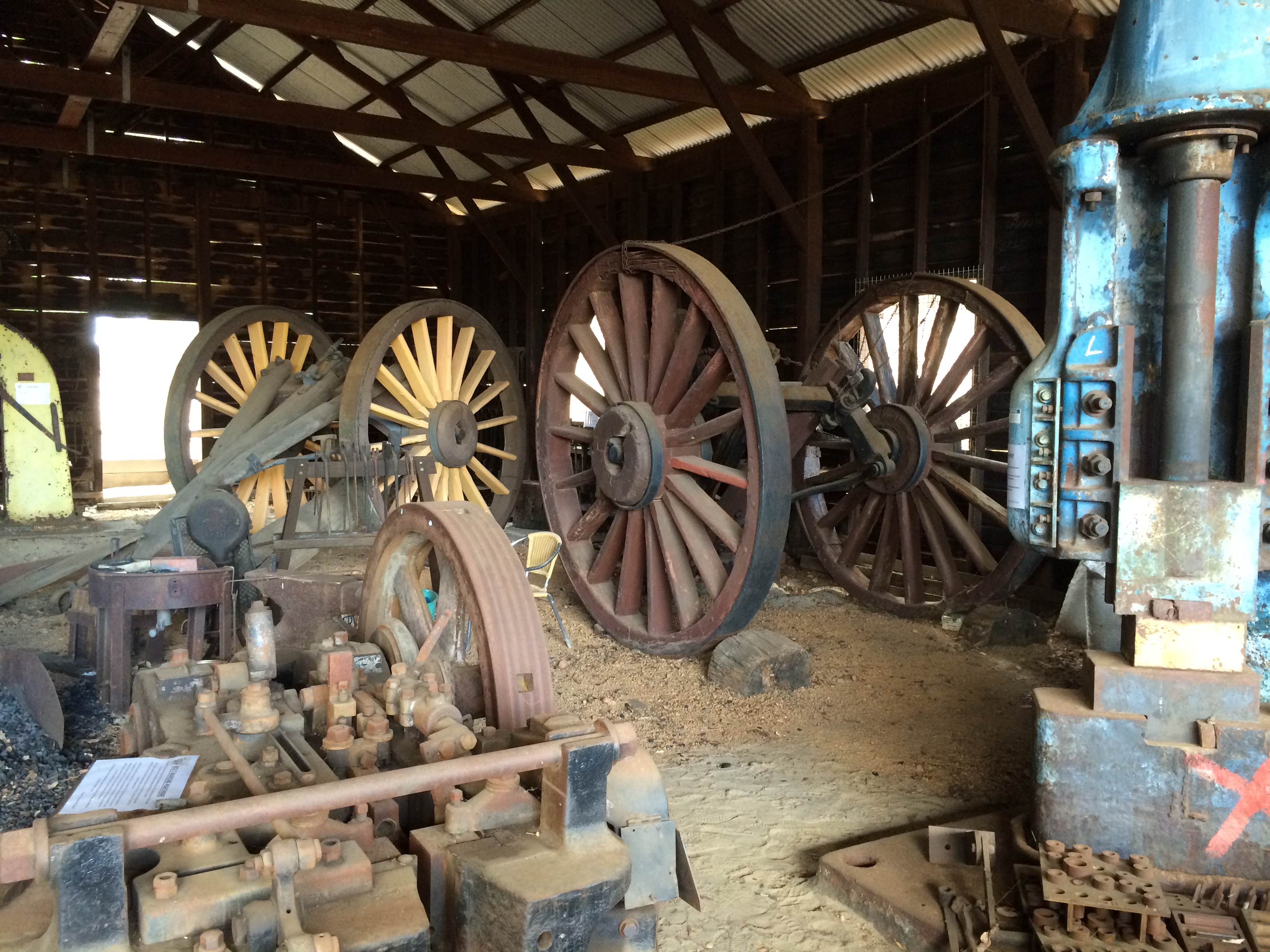 Yarloop Workshops, now burnt down