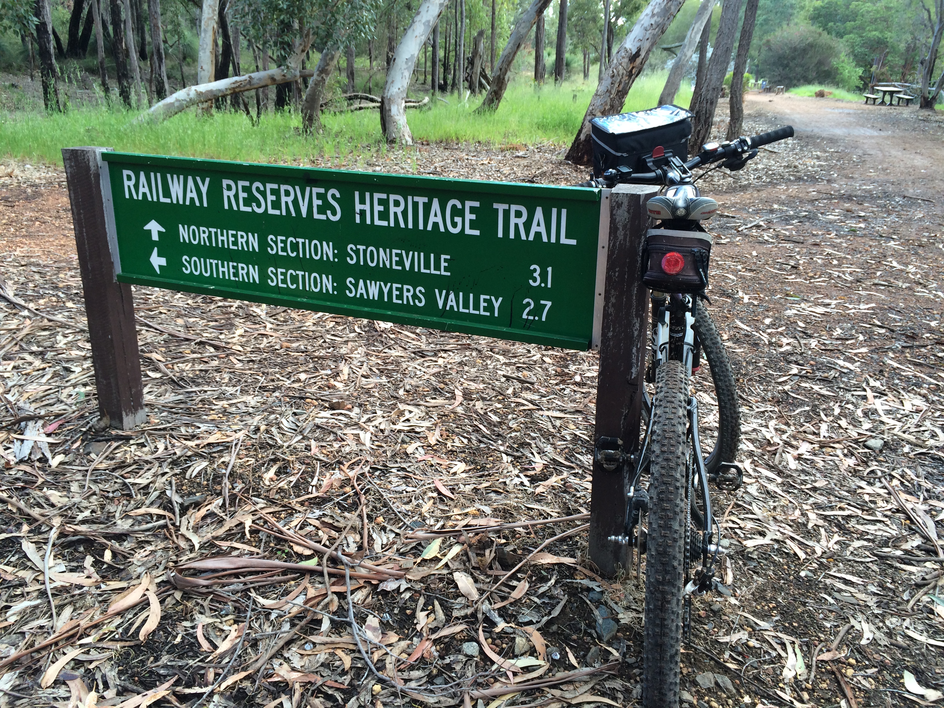 Where two sections join at Mt Helena