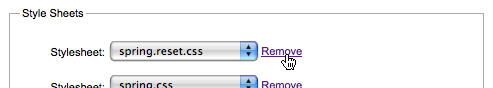 Removing a style sheet