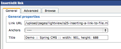 Linking to a video file