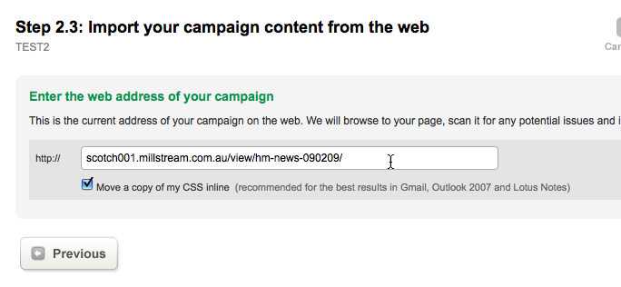 Import your campaign content