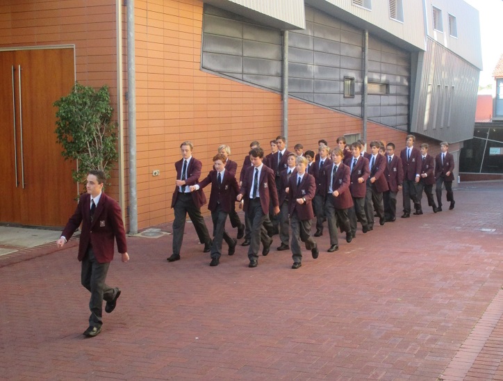 Year 10 marching