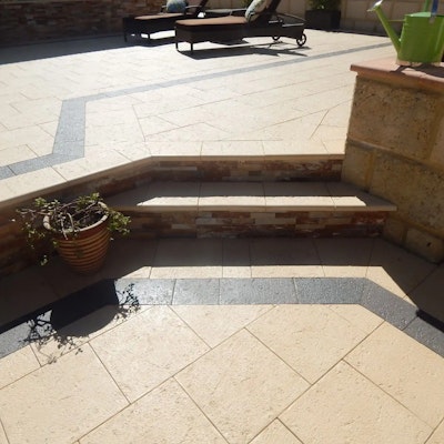 Sandstone & Charcoal Coral Pavers
