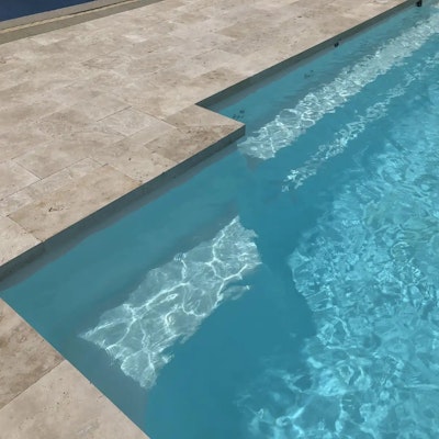 Roma Rectangle Pavers with Over Hanging Lip Capping