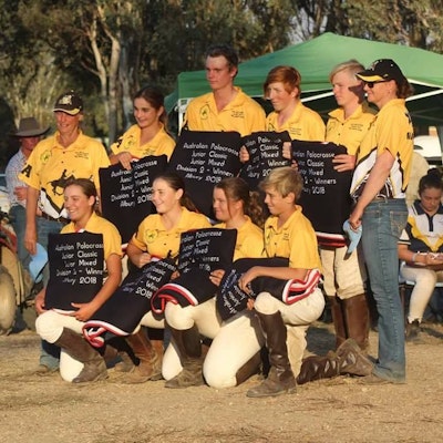 Pippa May & her winning team at the Australian Polocrosse Junior Classic 