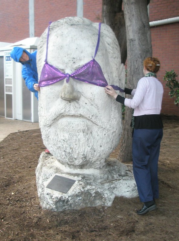 Virginia's cunning stunt for Breast Cancer Awareness Week.