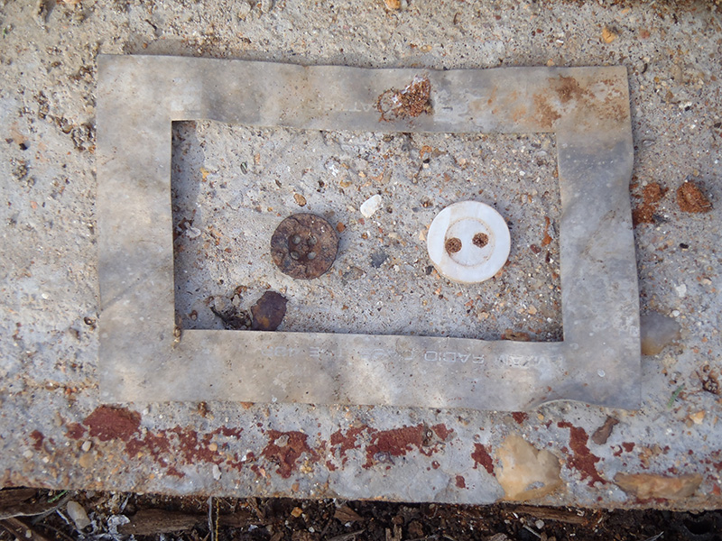 The black and white button for the women