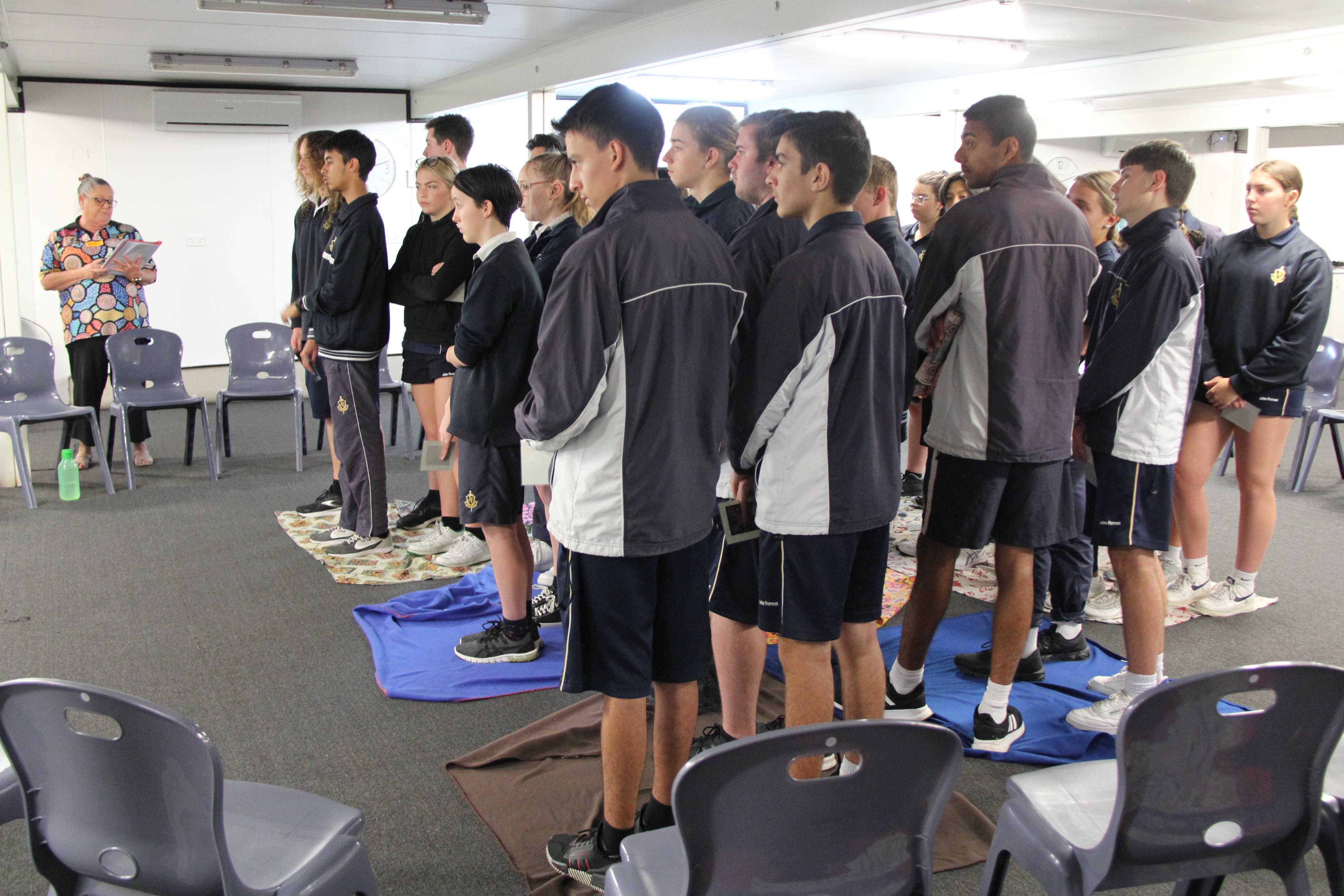 Blanket Activity expands knowledge John Forrest Secondary College