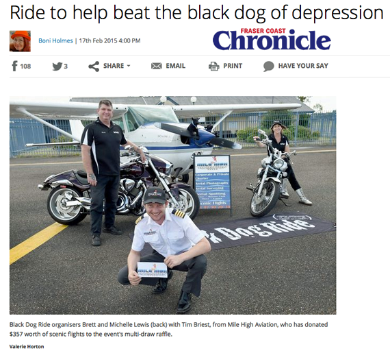 Black Dog Ride 1 Dayer 2015 Media Fraser Coast