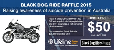 2015 Black Dog Ride - BMW Bike Raffle for Lifeline Australia
