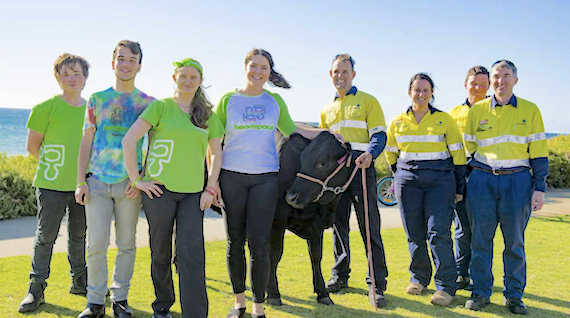 Black Dog Ride's Clementine with Bunbury Headspace and Sponsors Illuka. Photo by Bunbury Mail. 