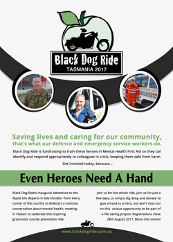 Black Dog Ride to Tasmania 2017 Flyer