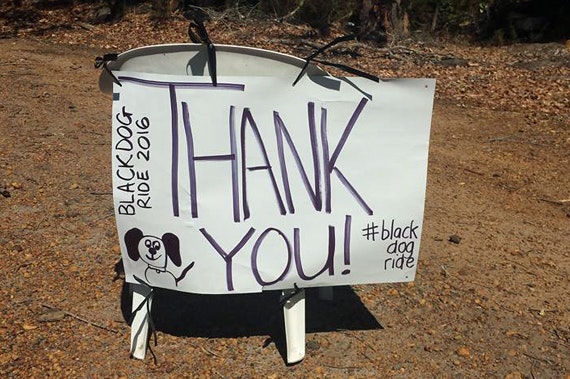 Kirsten Parker says Thank You to Bridgetown Black Dog Ride 1 Dayer 2016