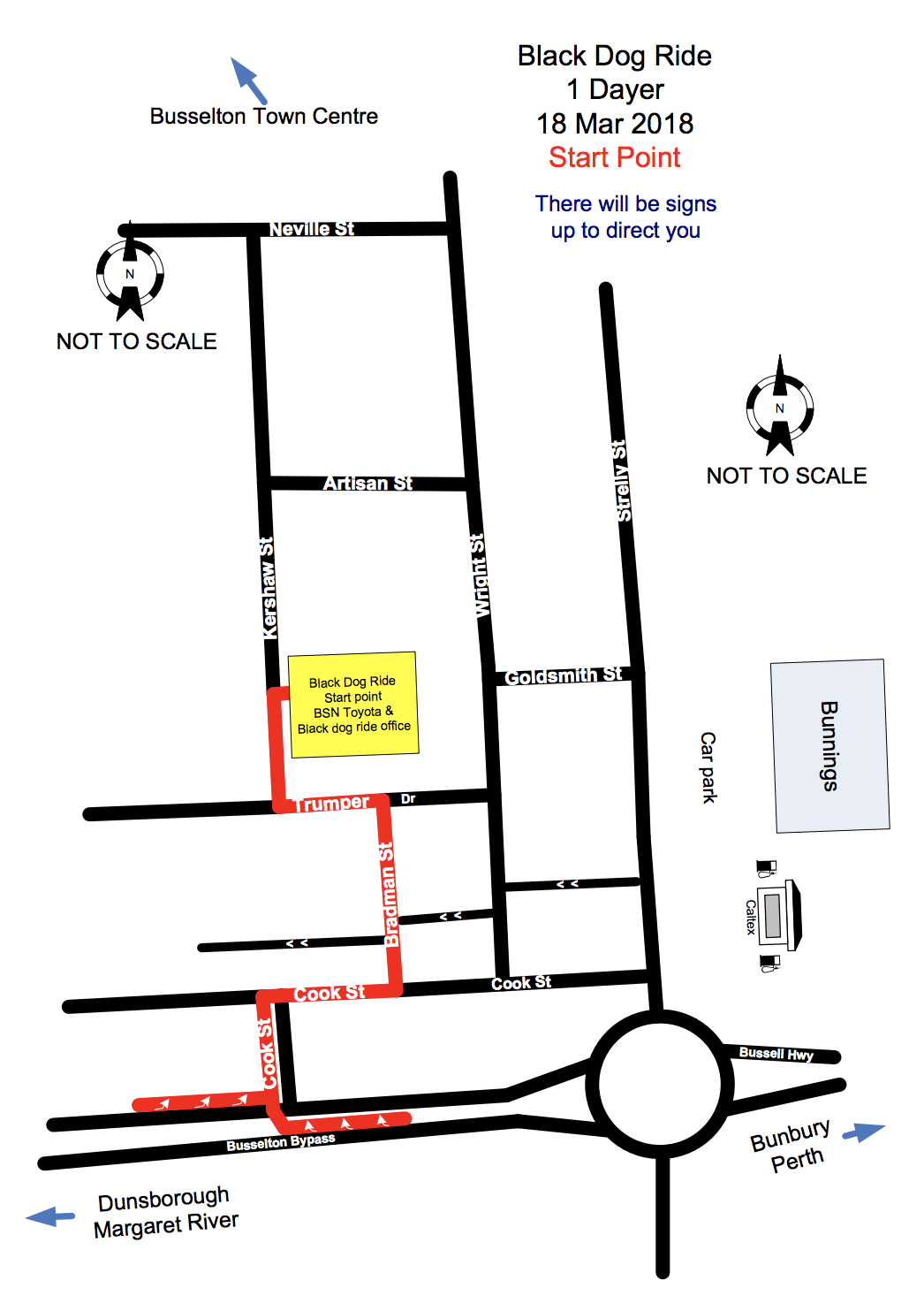 Busselton 1 Dayer 2018 Map